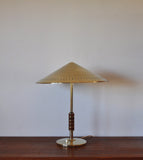 Elegant danish brass table lamp from Lyfa designed by Bent Karlby