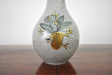 Craquele glaze porcelain Vase, gold and green on grey, Lyngby Porcelain, 1930s