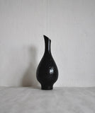 Mari Simmulson stylistically pure vase with a semi matte black glaze from Upsala Ekeby