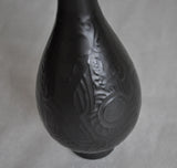 Mari Simmulson stylistically pure vase with a semi matte black glaze from Upsala Ekeby