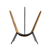 Danish Mid-Century Rattan Magazine Rack attributed to Carl Auböck, 1960s