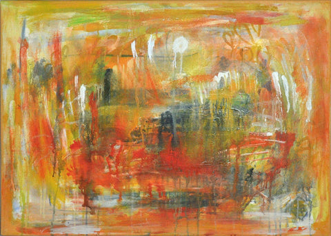 Copy of Contemporary painting "A City - II", oil on canvas by Mette Birckner, 2005