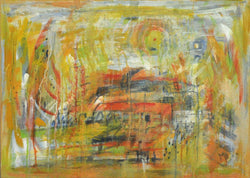 Contemporary painting "A City - IV", oil on canvas by Mette Birckner, 2005