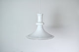 White Mouth Blown Opaline Glass Pendant for Holmegaard, Denmark, 1980s