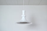 White Mouth Blown Opaline Glass Pendant for Holmegaard, Denmark, 1980s