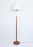 Mid-Century Modern Danish Teak Floor Lamp with Brass Details, 1960s