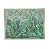 Abstract impressionism painting - Movement. Green Growth
