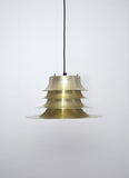 Classic Danish multilayered brass pendant