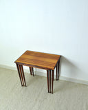 Scandinavian Modern Rosewood Nesting Tables with Drumstick Legs