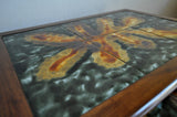 Danish teak nesting tables with ceramic tiles. Scandinavian design