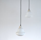 Opaline Glass Ceiling Lamps, Denmark, 1940-50s