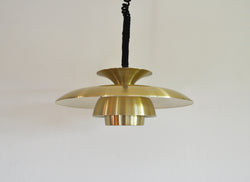 A classic Danish multilayered brass pendant light