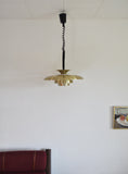 A classic Danish multilayered brass pendant light