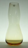 Mouth Blown Holmegaard Glass Vase in a Light Amber Color