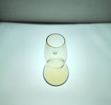 Mouth Blown Holmegaard Glass Vase in a Light Amber Color