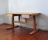 Scandinavian Modern Desk in Solid Pine, 1970s