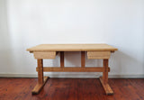 Scandinavian Modern Desk in Solid Pine, 1970s