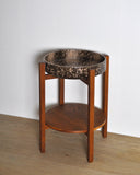 Mid-Century Modern Plant Stand with Ceramic Dish by Scheurich