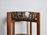 Mid-Century Modern Plant Stand with Ceramic Dish by Scheurich
