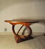 Rare KUBUS Round Teak Coffee Table by Holger Georg Jensen