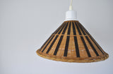 Vintage Scandinavian Rattan Pendant, 1960s