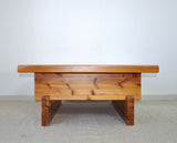 Roland Wilhelmsson Solid Pine Coffee Table, Sweden, 1970s