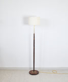 Mid-Century Modern Danish Rosewood Floor Lamp with Brass Details, 1960s