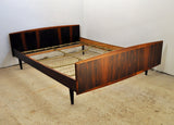 Danish Modern rosewood double bed by Danish Sannemann, 1960s