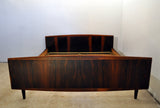 Danish Modern rosewood double bed by Danish Sannemann, 1960s