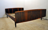 Danish Modern rosewood double bed by Danish Sannemann, 1960s