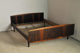 Danish Modern rosewood double bed by Danish Sannemann, 1960s