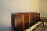 Danish Modern rosewood double bed by Danish Sannemann, 1960s