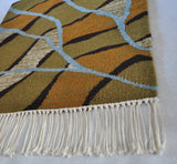 Mid-Century Modern Handwoven Scandinavian Wall Tapestry in earth colours 