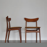 Danish modern teak dining chairs by Schiønning & Elgaard, set of 2