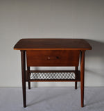 Fine danish teak side table or sewing table