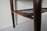 Detail of a fine danish teak side table or sewing table