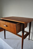 Fine danish teak side table or sewing table