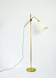 Modern Brass Floor Lamp with adjustable arm and head, 1970s.