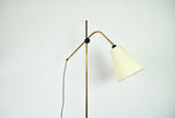 Modern Brass Floor Lamp with adjustable arm and head, 1970s.