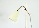 Modern Brass Floor Lamp with adjustable arm and head, 1970s.