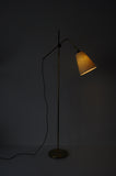 Modern Brass Floor Lamp with adjustable arm and head, 1970s.