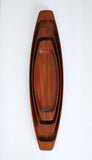 Three Solid Teak Trays by Skjøde Skjern, Denmark, 1960s