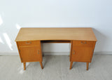 Childs Executive Desk in Ash with Bowed Top, 1950s