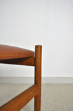 Danish Modern Oak and Leather Ottoman by Spøttrup Møbelfabrik