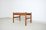 Danish Modern Oak and Leather Ottoman by Spøttrup Møbelfabrik