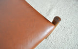 Danish Modern Oak and Leather Ottoman by Spøttrup Møbelfabrik