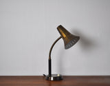 Swedish Patinated Brass Table Lamp, 1950s