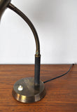 Swedish Patinated Brass Table Lamp, 1950s