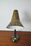 Swedish Patinated Brass Table Lamp, 1950s