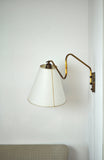 Danish Swing Arm Brass Wall Lamp, 1950s